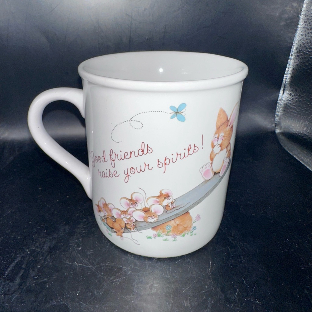 Pristine Vintage Hallmark Mugs Hood Friends Are Uplifting Rabbit Mice Japan